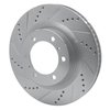 631-76142L Drilled/Slotted Brake Rotor [Silver], Fits Select Lexus/Toyota/Scion, Position: Front Left - image 2