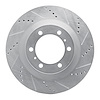 631-76142R Drilled/Slotted Brake Rotor [Silver], Fits Select Lexus/Toyota/Scion, Position: Front Right - image 1