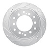 631-76143L Drilled/Slotted Brake Rotor [Silver], Fits Select Lexus/Toyota/Scion, Position: Rear Left - image 1