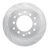 631-76143R Drilled/Slotted Brake Rotor [Silver], Fits Select Lexus/Toyota/Scion, Position: Rear Right - image 1