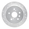 631-76152L Drilled/Slotted Brake Rotor [Silver], Fits Select Lexus/Toyota/Scion, Position: Rear Left - image 1