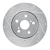 631-76153L Drilled/Slotted Brake Rotor [Silver], Fits Select Lexus/Toyota/Scion, Position: Front Left - image 1