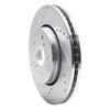 631-76153L Drilled/Slotted Brake Rotor [Silver], Fits Select Lexus/Toyota/Scion, Position: Front Left - image 2