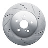 631-76155R Drilled/Slotted Brake Rotor [Silver], Fits Select Lexus/Toyota/Scion, Position: Front Right - image 1