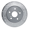 631-76157R Drilled/Slotted Brake Rotor [Silver], Fits Select Lexus/Toyota/Scion, Position: Rear Right - image 1