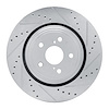 631-76158R Drilled/Slotted Brake Rotor [Silver], Fits Select Lexus/Toyota/Scion, Position: Front Right - image 1