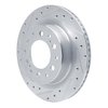 631-76163L Drilled/Slotted Brake Rotor [Silver], Fits Select Lexus/Toyota/Scion, Position: Rear Left - image 2