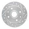 631-80000R Drilled/Slotted Brake Rotor [Silver], 1981-1985 Ford/Lincoln/Mercury/Mazda, Position: Rear Right - image 1