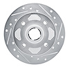 631-80002R Drilled/Slotted Brake Rotor [Silver], 1979-1982 Ford/Lincoln/Mercury/Mazda, Position: Front Right - image 1