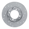 631-80005R Drilled/Slotted Brake Rotor [Silver], 1981-1985 Ford/Lincoln/Mercury/Mazda, Position: Front Right - image 1