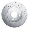 631-80007R Drilled/Slotted Brake Rotor [Silver], 1984-1985 Ford/Lincoln/Mercury/Mazda, Position: Front Right - image 1