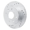 631-80008L Drilled/Slotted Brake Rotor [Silver], 1984-1985 Ford/Lincoln/Mercury/Mazda, Position: Rear Left - image 2