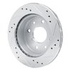631-80008L Drilled/Slotted Brake Rotor [Silver], 1984-1985 Ford/Lincoln/Mercury/Mazda, Position: Rear Left - image 4