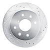631-80008R Drilled/Slotted Brake Rotor [Silver], 1984-1985 Ford/Lincoln/Mercury/Mazda, Position: Rear Right - image 1