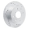 631-80008R Drilled/Slotted Brake Rotor [Silver], 1984-1985 Ford/Lincoln/Mercury/Mazda, Position: Rear Right - image 2