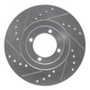 631-80010L Drilled/Slotted Brake Rotor [Silver], 1983-1987 Ford/Lincoln/Mercury/Mazda, Position: Front Left - image 2