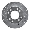 631-80012L Drilled/Slotted Brake Rotor [Silver], 1986-1988 Ford/Lincoln/Mercury/Mazda, Position: Front Left - image 1