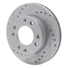 631-80012L Drilled/Slotted Brake Rotor [Silver], 1986-1988 Ford/Lincoln/Mercury/Mazda, Position: Front Left - image 2