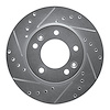 631-80013L Drilled/Slotted Brake Rotor [Silver], 1986-1991 Ford/Lincoln/Mercury/Mazda, Position: Front Left - image 1
