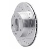 631-80013R Drilled/Slotted Brake Rotor [Silver], 1986-1991 Ford/Lincoln/Mercury/Mazda, Position: Front Right - image 2