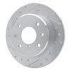 631-80014L Drilled/Slotted Brake Rotor [Silver], 1986-1988 Ford/Lincoln/Mercury/Mazda, Position: Rear Left - image 2