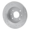 631-80014L Drilled/Slotted Brake Rotor [Silver], 1986-1988 Ford/Lincoln/Mercury/Mazda, Position: Rear Left - image 4