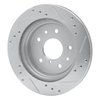 631-80015L Drilled/Slotted Brake Rotor [Silver], 1986-1991 Ford/Lincoln/Mercury/Mazda, Position: Rear Left - image 4