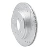 631-80015R Drilled/Slotted Brake Rotor [Silver], 1986-1991 Ford/Lincoln/Mercury/Mazda, Position: Rear Right - image 2
