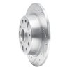 631-80017L Drilled/Slotted Brake Rotor [Silver], 1988-1992 Ford/Lincoln/Mercury/Mazda, Position: Rear Left - image 2