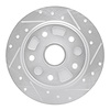 631-80017R Drilled/Slotted Brake Rotor [Silver], 1988-1992 Ford/Lincoln/Mercury/Mazda, Position: Rear Right - image 1