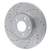 631-80018L Drilled/Slotted Brake Rotor [Silver], 1988-1991 Ford/Lincoln/Mercury/Mazda, Position: Front Left - image 2