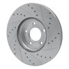 631-80018L Drilled/Slotted Brake Rotor [Silver], 1988-1991 Ford/Lincoln/Mercury/Mazda, Position: Front Left - image 4