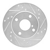631-80022R Drilled/Slotted Brake Rotor [Silver], 1990-1993 Ford/Lincoln/Mercury/Mazda, Position: Front Right - image 1