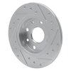 631-80023L Drilled/Slotted Brake Rotor [Silver], 1990-1993 Ford/Lincoln/Mercury/Mazda, Position: Rear Left - image 4