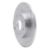 631-80023R Drilled/Slotted Brake Rotor [Silver], 1990-1993 Ford/Lincoln/Mercury/Mazda, Position: Rear Right - image 2