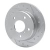 631-80024R Drilled/Slotted Brake Rotor [Silver], 1989-1991 Ford/Lincoln/Mercury/Mazda, Position: Rear Right - image 2