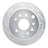 631-80026L Drilled/Slotted Brake Rotor [Silver], 1990-1991 Ford/Lincoln/Mercury/Mazda, Position: Rear Left - image 1