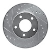 631-80027L Drilled/Slotted Brake Rotor [Silver], 1992-2003 Ford/Lincoln/Mercury/Mazda, Position: Front Left - image 1