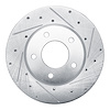 631-80027R Drilled/Slotted Brake Rotor [Silver], 1992-2003 Ford/Lincoln/Mercury/Mazda, Position: Front Right - image 1