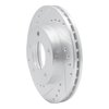 631-80028L Drilled/Slotted Brake Rotor [Silver], 1993-2003 Ford/Lincoln/Mercury/Mazda, Position: Front Left - image 2