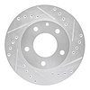 631-80028R Drilled/Slotted Brake Rotor [Silver], 1993-2003 Ford/Lincoln/Mercury/Mazda, Position: Front Right - image 1