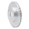 631-80028R Drilled/Slotted Brake Rotor [Silver], 1993-2003 Ford/Lincoln/Mercury/Mazda, Position: Front Right - image 2