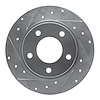 631-80029L Drilled/Slotted Brake Rotor [Silver], 1993-2003 Ford/Lincoln/Mercury/Mazda, Position: Rear Left - image 1