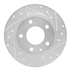 631-80029R Drilled/Slotted Brake Rotor [Silver], 1993-2003 Ford/Lincoln/Mercury/Mazda, Position: Rear Right - image 1