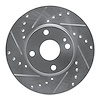 631-80030L Drilled/Slotted Brake Rotor [Silver], 1994-2002 Ford/Lincoln/Mercury/Mazda, Position: Front Left - image 1