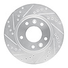 631-80031L Drilled/Slotted Brake Rotor [Silver], 1993-1995 Ford/Lincoln/Mercury/Mazda, Position: Front Left - image 1