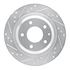 631-80032L Drilled/Slotted Brake Rotor [Silver], 1993-1995 Ford/Lincoln/Mercury/Mazda, Position: Rear Left - image 1