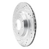631-80032L Drilled/Slotted Brake Rotor [Silver], 1993-1995 Ford/Lincoln/Mercury/Mazda, Position: Rear Left - image 2