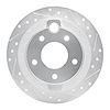 631-80033R Drilled/Slotted Brake Rotor [Silver], 1995-2002 Ford/Lincoln/Mercury/Mazda, Position: Rear Right - image 1