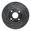 631-80034L Drilled/Slotted Brake Rotor [Silver], 1999-2003 Ford/Lincoln/Mercury/Mazda, Position: Front Left - image 1